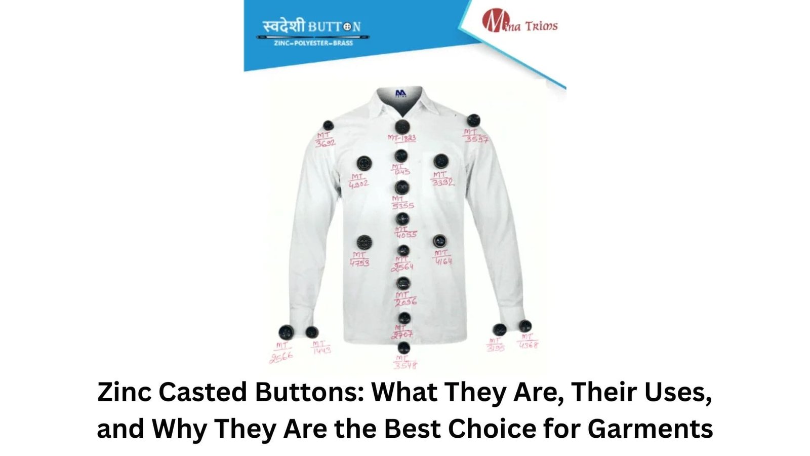 zinc casted buttons for garments